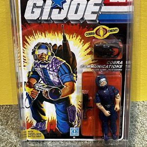 VINTAGE HASBRO GI JOE 1985 “Cobra Communications” 36 Back Figure Misp Hi Grade!